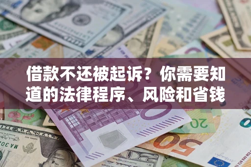 济南借款不还被起诉？你需要知道的法律程序、风险和省钱技巧